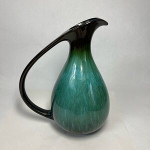 Blue Mountain Pottery Elegant Green Ceramic Pitcher